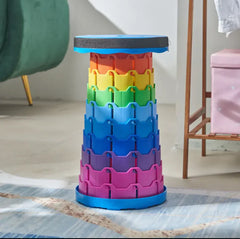 Telescopic Folding Plastic Stool - Outdoor Collapsible Stool - Each Cosmia.pk