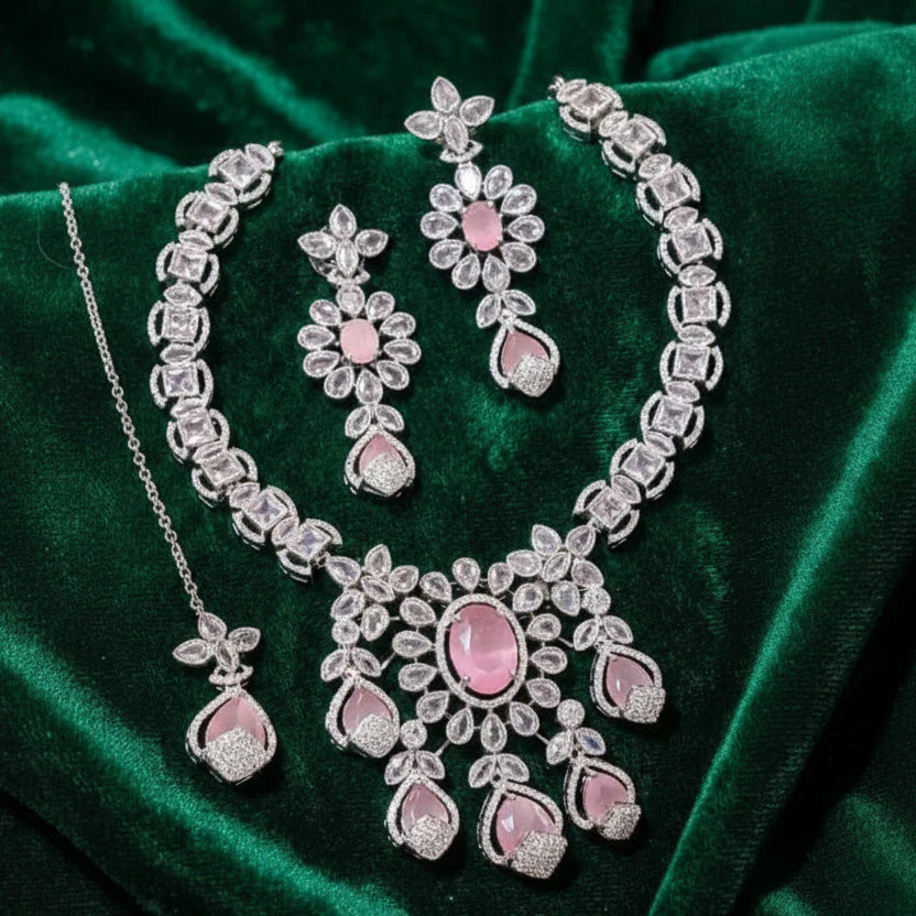 Royal AD Zircon Necklace – Super Finishing Real Diamond Cosmia
