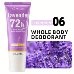 KORMESIC Lavender Scented Whole Body Deodorant Cream 72H Odor Control - 80gm KORMESIC