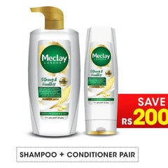 Meclay London Strong & Healthy Shampoo - 660ml + Conditioner Pair Box (Save Rupees 200) Meclay London