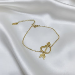 Stainless Steel Bracelets Arrow Through The Heart Cosmia