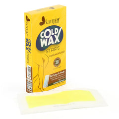 Cutish Cold Wax Strips for Leg & Body – Pack of 20 Strips Cutish