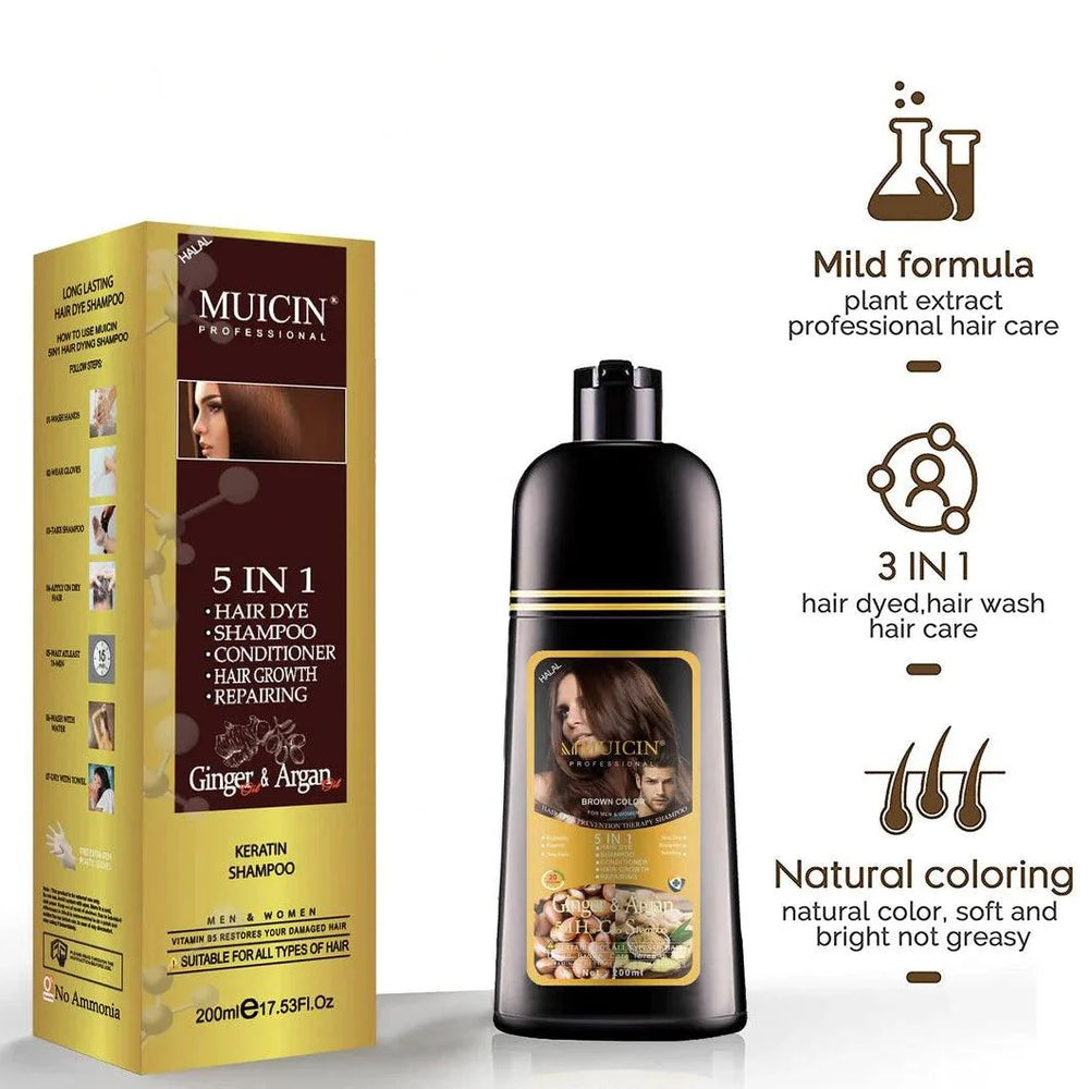 5 in 1 Muicins Ultimate Hair Color Shampoo 200ml Muicin