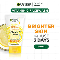Garnier Bright Complete Vitamin C Face Wash - 100ml Garnier