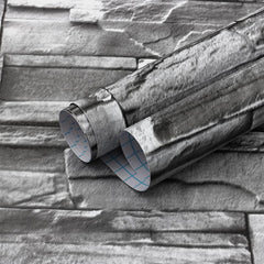 70cm x 77cm - Grey Brick Wallpaper Peel and Stick Wallpaper Cosmia.pk