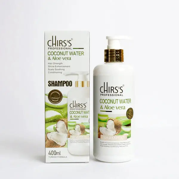 Chirs's Professional Coconut Water & Aloe Vera Shampoo - 400ml Chirs's