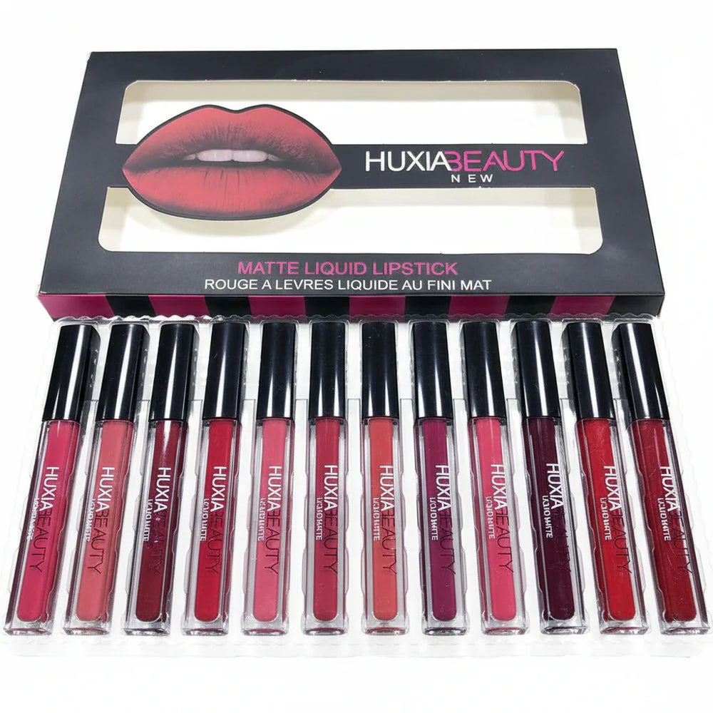 Huxia Beauty Matte Liquid Lipstick Pack of 12 Huxia Beauty
