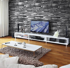 70cm x 77cm - Grey Brick Wallpaper Peel and Stick Wallpaper Cosmia.pk