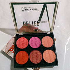 Rose Lady Blusher Palette Batter Cheek 6 in 1 Rose Lady
