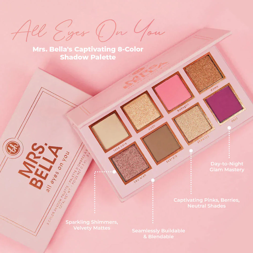 BH Cosmetics Mrs. Bella All Eyes On You - 8 Color Eyeshadow Palette BH Cosmetics