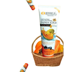 Jessica Exfoliating with Whitening Papaya Scrub Facial Foam – 125ml Jessica