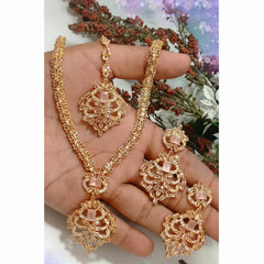 Zircon Necklace Set – Necklace, Earrings & Tikka Cosmia