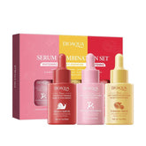 Bioaqua 3pcs/set Turmeric Snail Nicotinamide Moisturizing Face Serum - 30ml Bioaqua