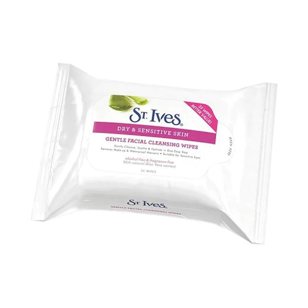 St. Ives Dry & Sensitive Skin Gentle Facial Cleansing Wipes 35s St. Ives
