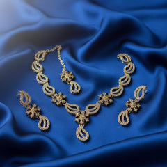gold-plated party wear necklace set Cosmia