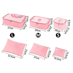 Portable Luggage Organizer Cubes & Toiletry Pouch - 6 Pcs Cosmia.pk