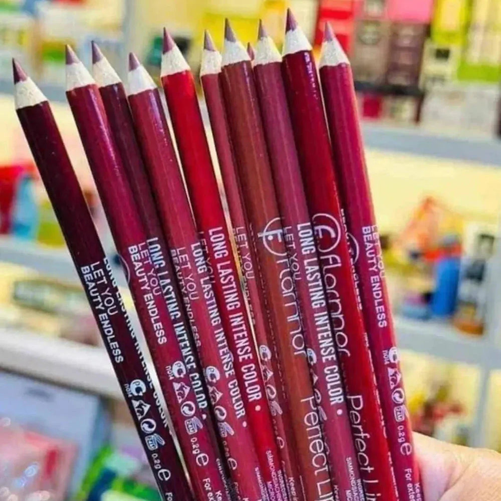 Flarmor Perfect Lip Liner Pencil 12Pcs Flormar