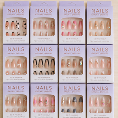 Luxury Nude & Glitter Press On Nails – 12Pcs Cosmia.pk