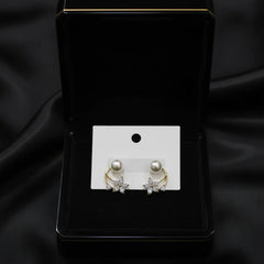 Pearl & crystal floral earrings Cosmia