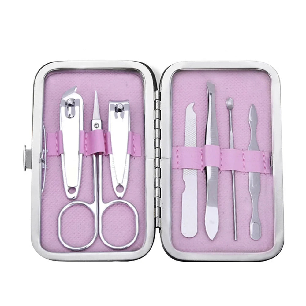 Luxury 7-in-1 Stainless Steel Manicure Pedicure Grooming Kit Cosmia.pk