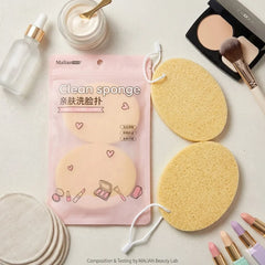 Malian Skin Friendly Oval Clean Sponge Set - 2Pcs Malian