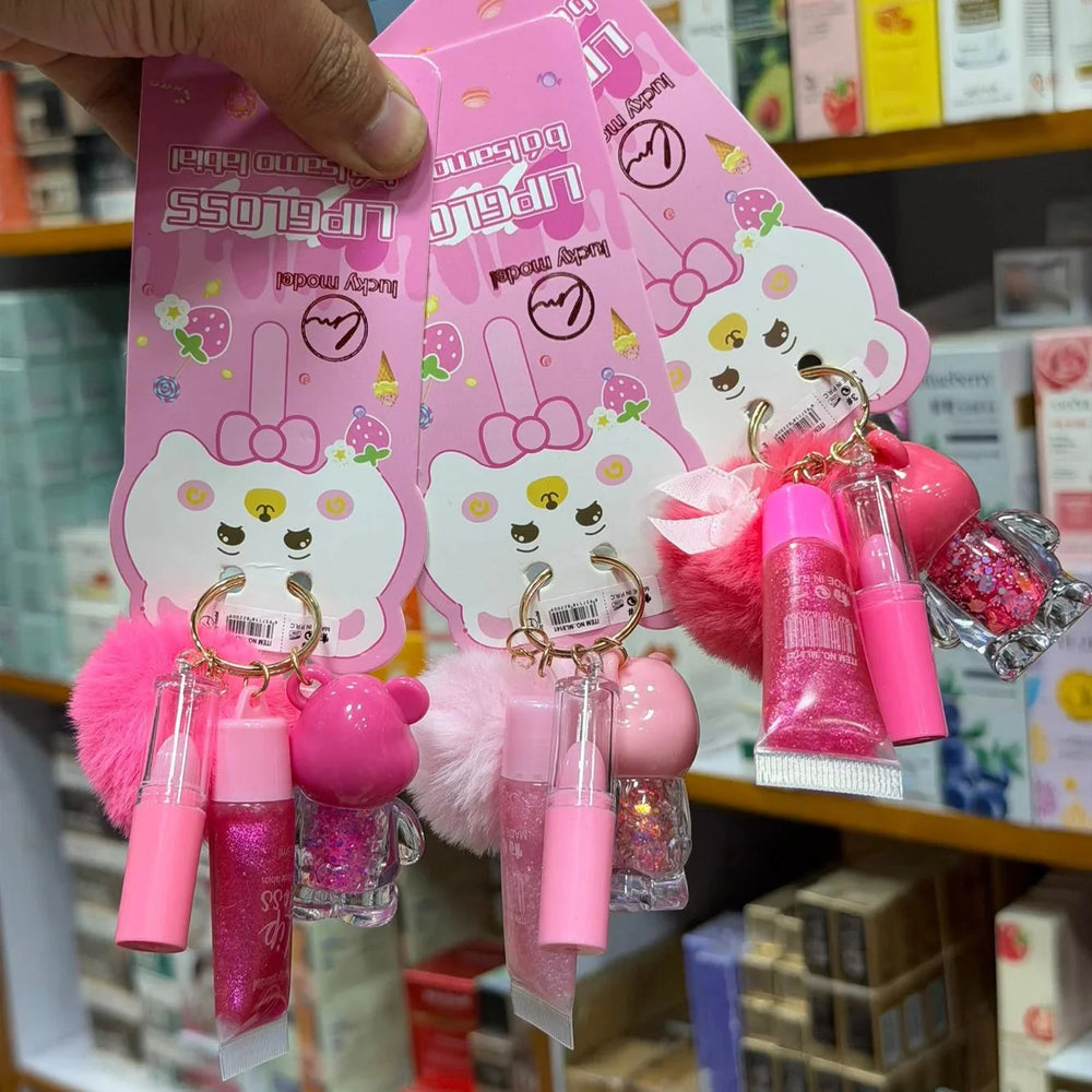 Lucky Model 3in1 Key Chain Lipgloss Lucky Model