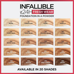 L'Oreal Paris Makeup Infallible Fresh Wear Foundation in a Powder Loreal Paris