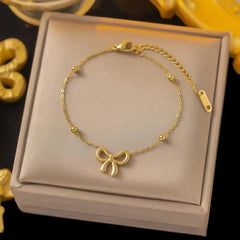 Stainless Steel Bow Bracelet Cosmia