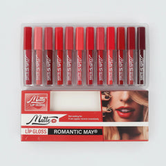 Romantic May Matte Lipgloss Pack of 12 Romantic May