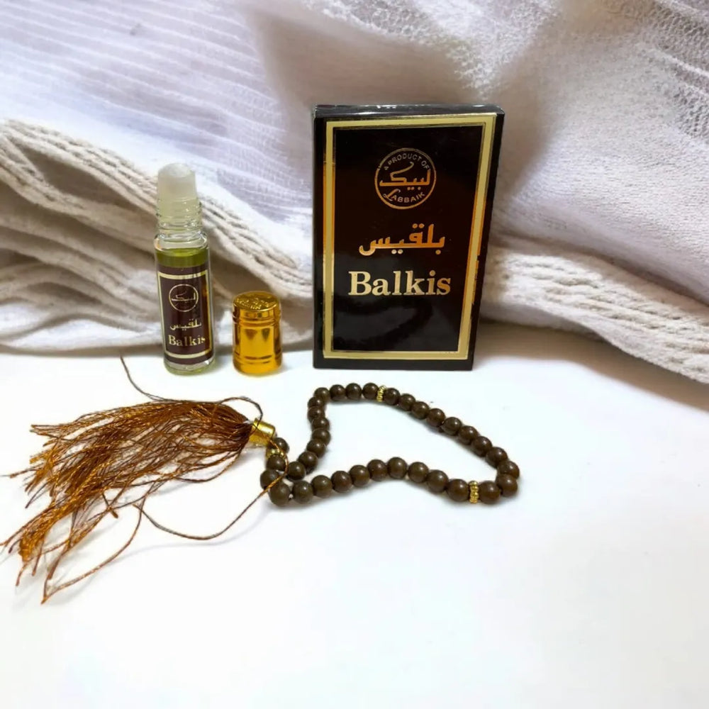 Balkis Attar With Tasbeeh Alcohol-Free Fragrance - 6ml Cosmia