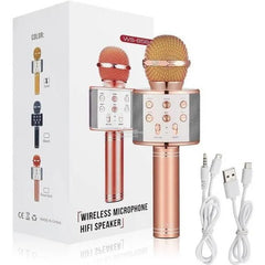 Wireless Mic with Speaker Bluetooth Karaoke Radio Microphone - Each Cosmia.pk