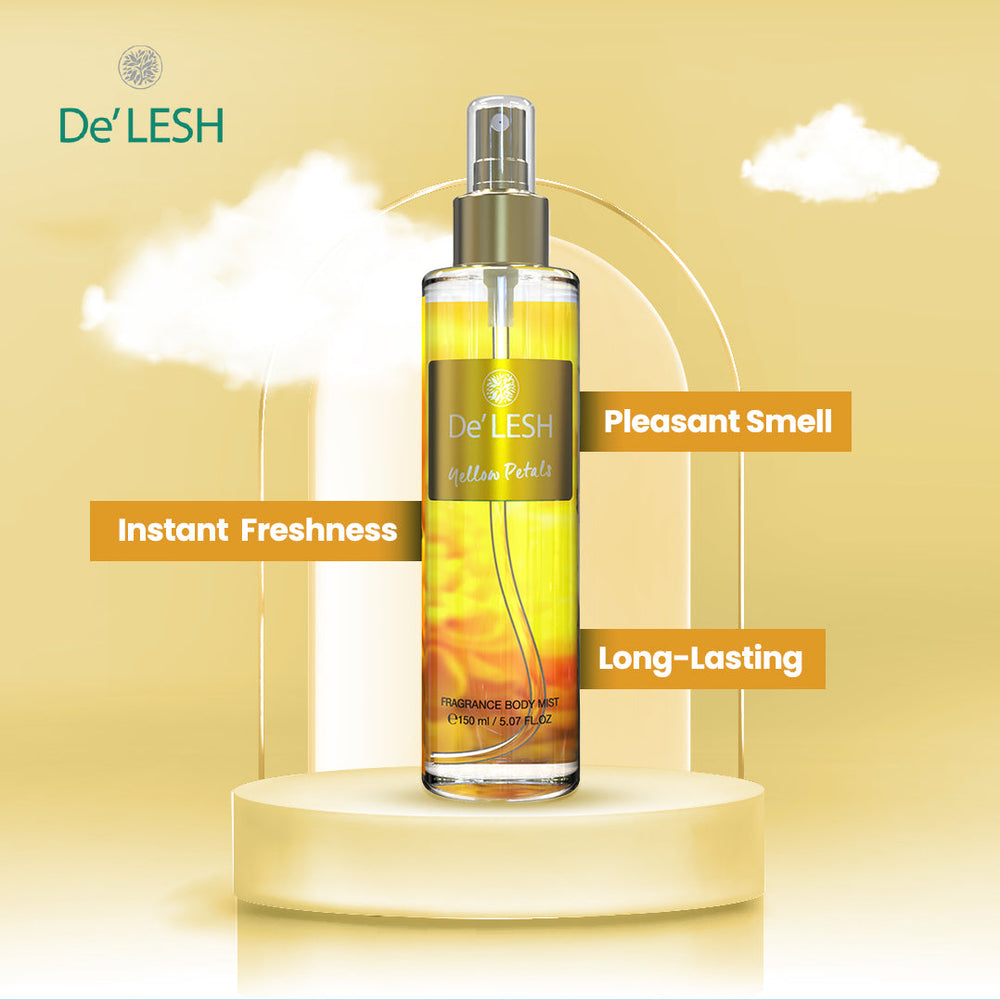 Delesh Secret Yellow Petals Fragrance Body Mist - 150ml delesh
