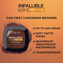L'Oreal Paris Infallible Up to 24H Fresh Wear Soft Matte Longwear Bronzer Deep Tan 450 Loreal Paris