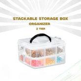 Portable Necklace And Ring Storage Box - 2 Tier Cosmia.pk