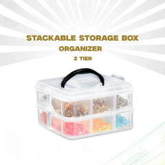 Portable Necklace And Ring Storage Box - 2 Tier Cosmia.pk
