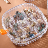 Elegant Transparent Crystal Portable Jewellery Box Cosmia