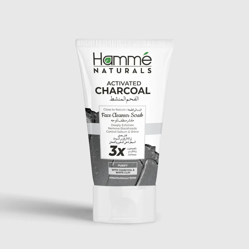 Hamme Natural Activated Charcoal Face Cleanser Scrub 100ml Hamme
