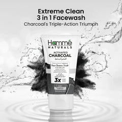 Hamme Natural Activated Charcoal Face Cleanser Scrub 100ml Hamme