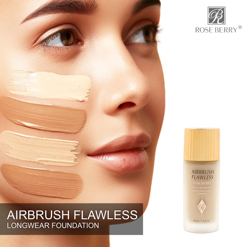 RoseBerry Airbrush Flawless Stays All Day & Night Liquid Foundation Rose berry