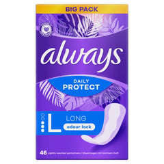 Always Daily Protect Long Pantyliners - 46 Pcs Always
