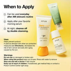 Anua Zero Cast Moisturizing Sunscreen SPF50+ 50ml Anua