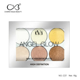 CVB 6 Shades High Definition Angel Glow Makeup Highlighter Palette C37 CVB