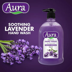 Aura Anti-Bacterial Liquid Handwash French Lavender 500ML Aura