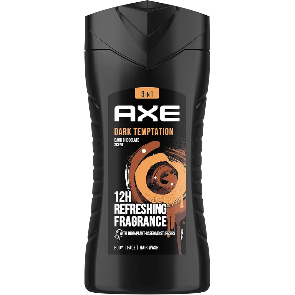 AXE Dark Temptation 3 In 1 Body, Face & Hair Wash 250ml AXE