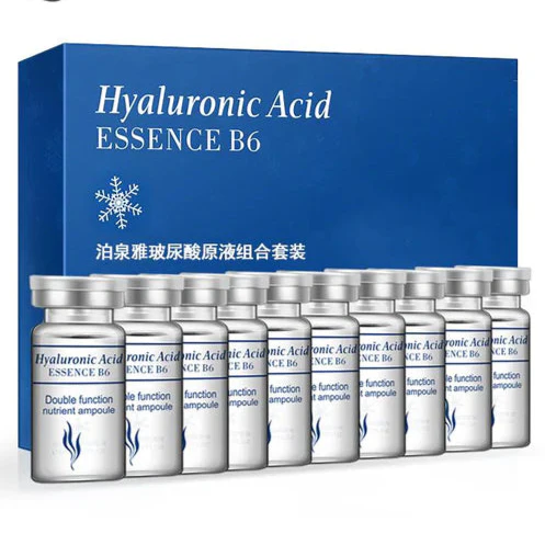 Bioaqua Hyaluronic Acid Essence B6 Moisturizing Anti‑Wrinkle Facial Serum - 10Pcs × 5ml Bioaqua