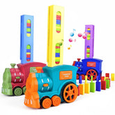 Domino Train Toy Sound Automatic Domino Train Set - 60 Piece Cosmia.pk