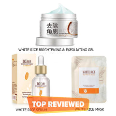 BIOAQUA Pack Of 3 (Rice Serum, Exfoliating Rice Gel Face Scrub & Face Sheet Mask) Bioaqua
