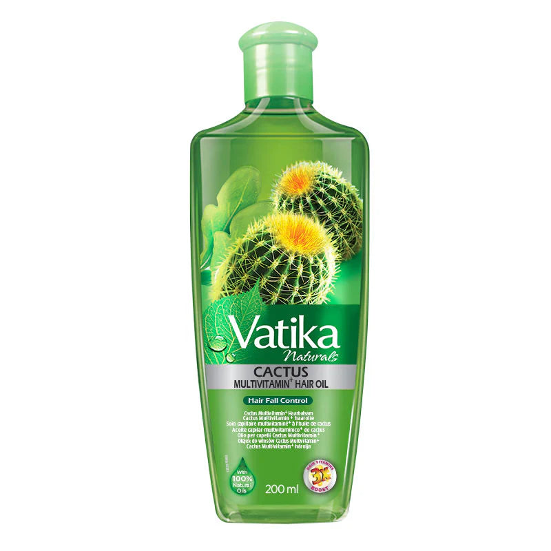 Vatika Naturals Multivitamin Enriched Cactus Hair Oil 200 ml Imported Vatika