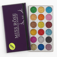 MISS ROSE 18-Color Sequin Glitter Eyeshadow Palette Miss Rose
