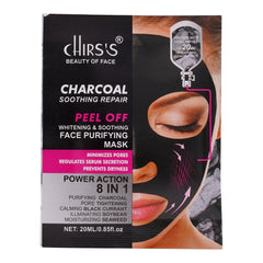 Chirs's Charcoal Soothing Repair Peel Off Mask 8 in 1 Face Purifying Chirs's
